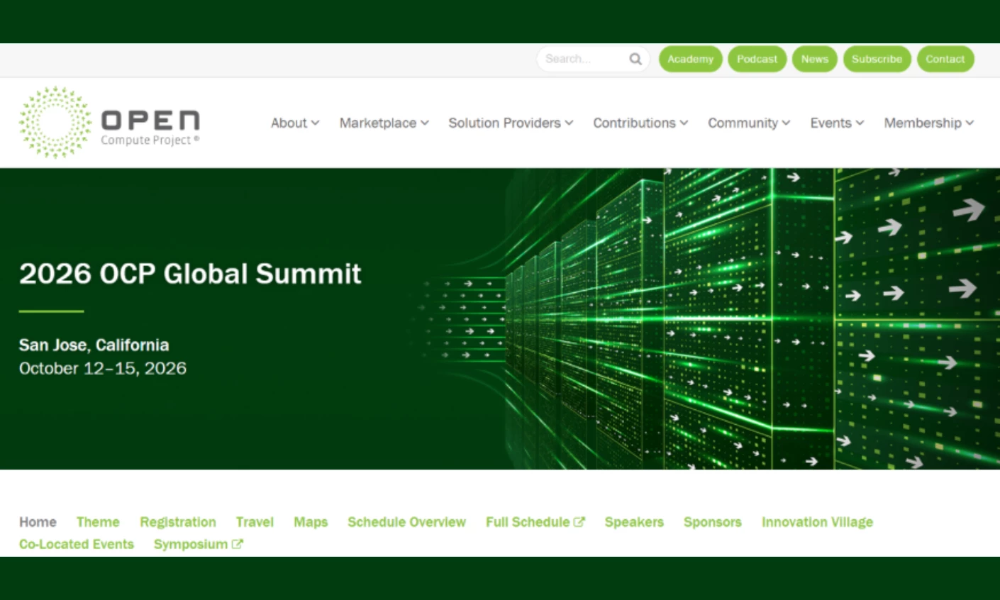 2026 OCP Global Summit OCP Global Summit cloud computing conference homepage