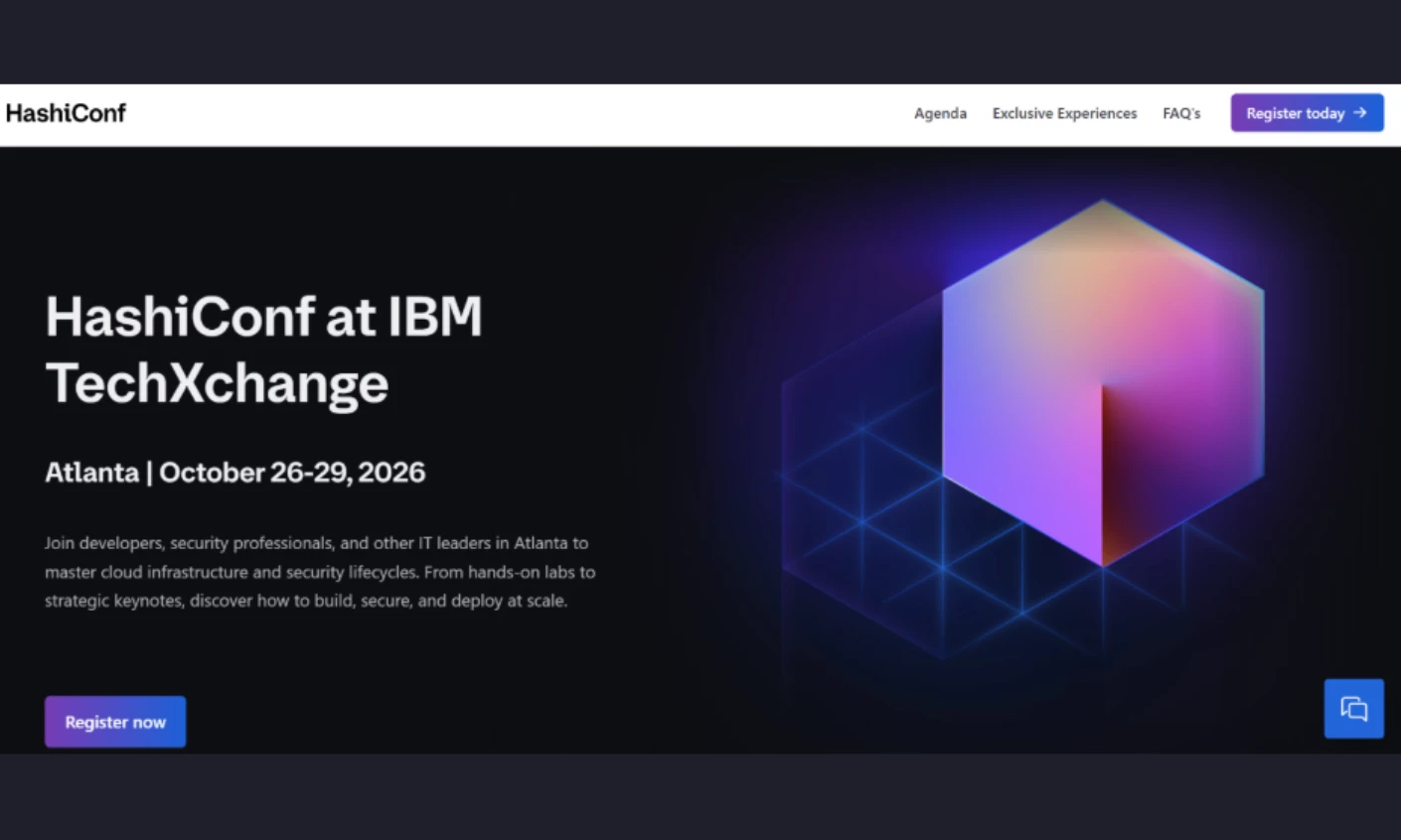 HashiConf at IBM TechXchange 2026 HashiConf at IBM TechXchange 2026 homepage, Atlanta