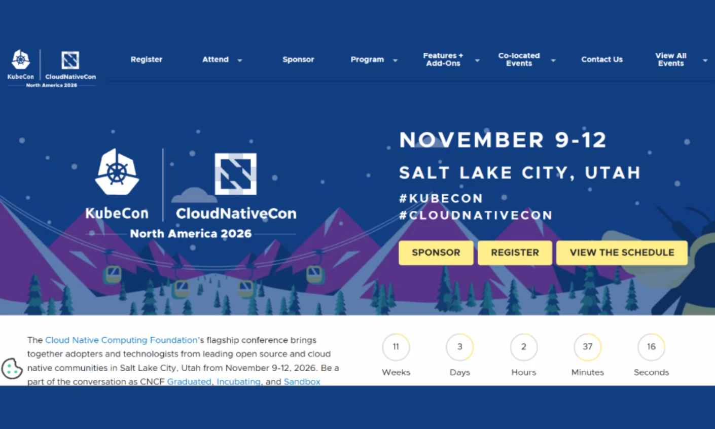 KubeCon + CloudNativeCon North America 2026 KubeCon + CloudNativeCon cloud computing conference homepage