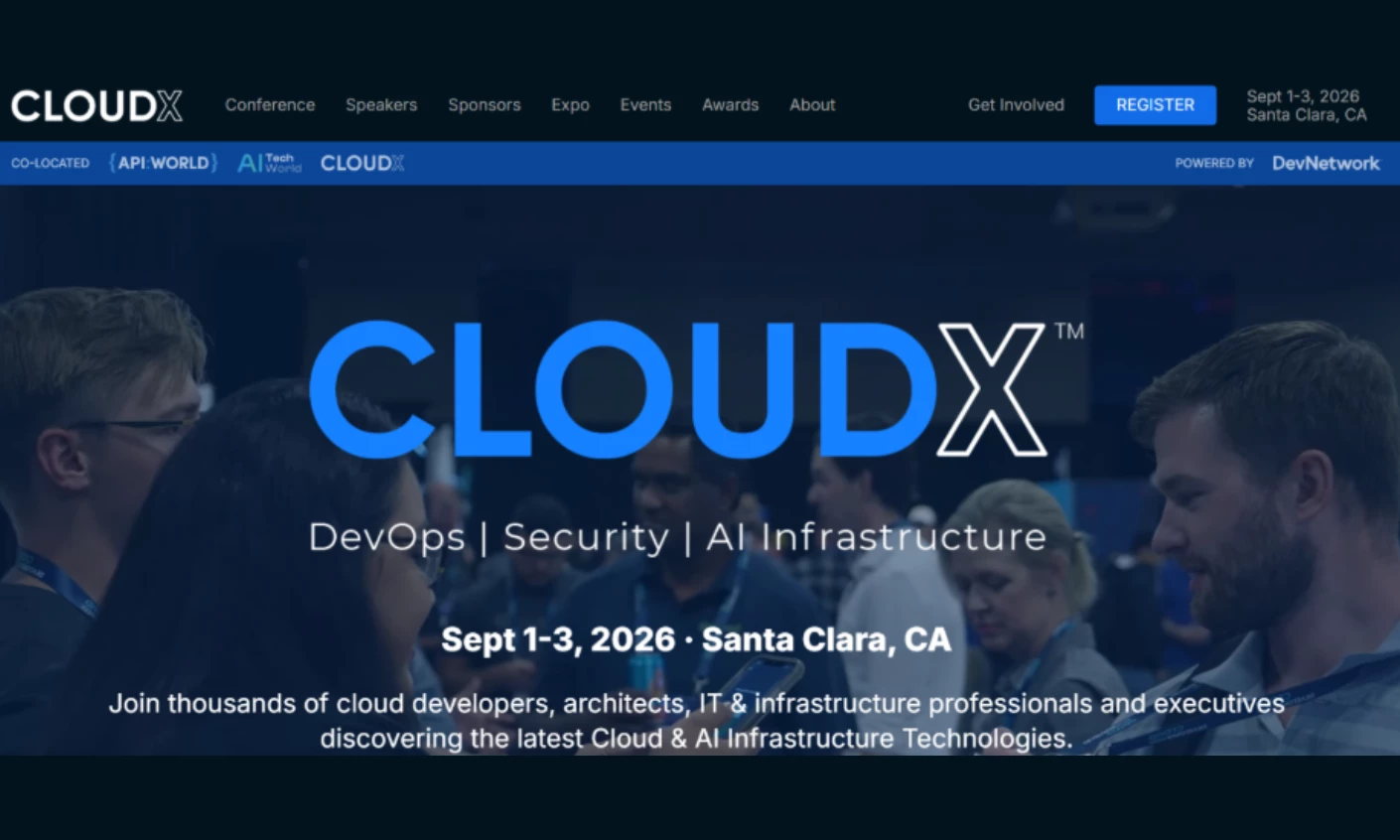 CloudX 2026 CloudX 2026 cloud conference homepage, Santa Clara