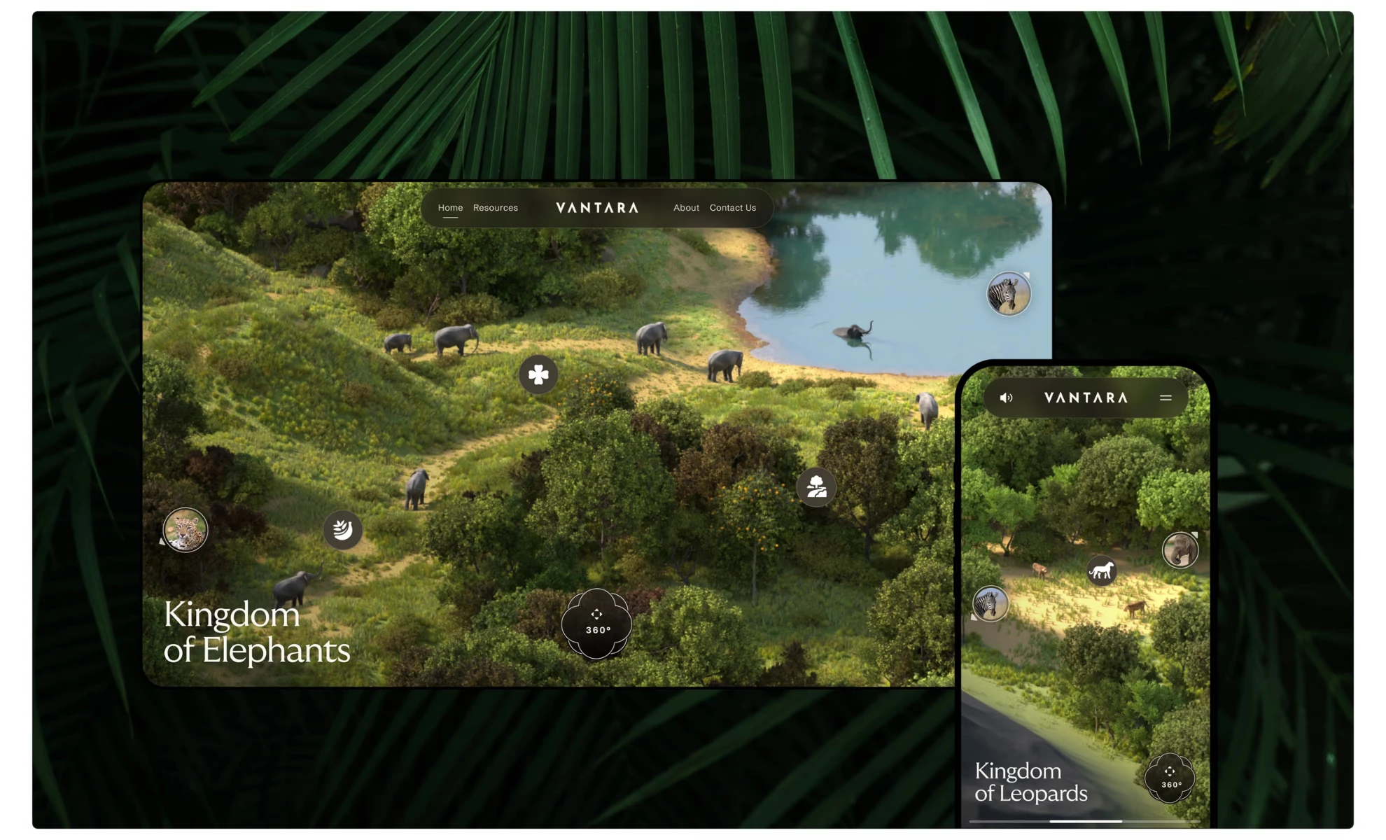 Vantara Homepage Vantara conservation center modern website design