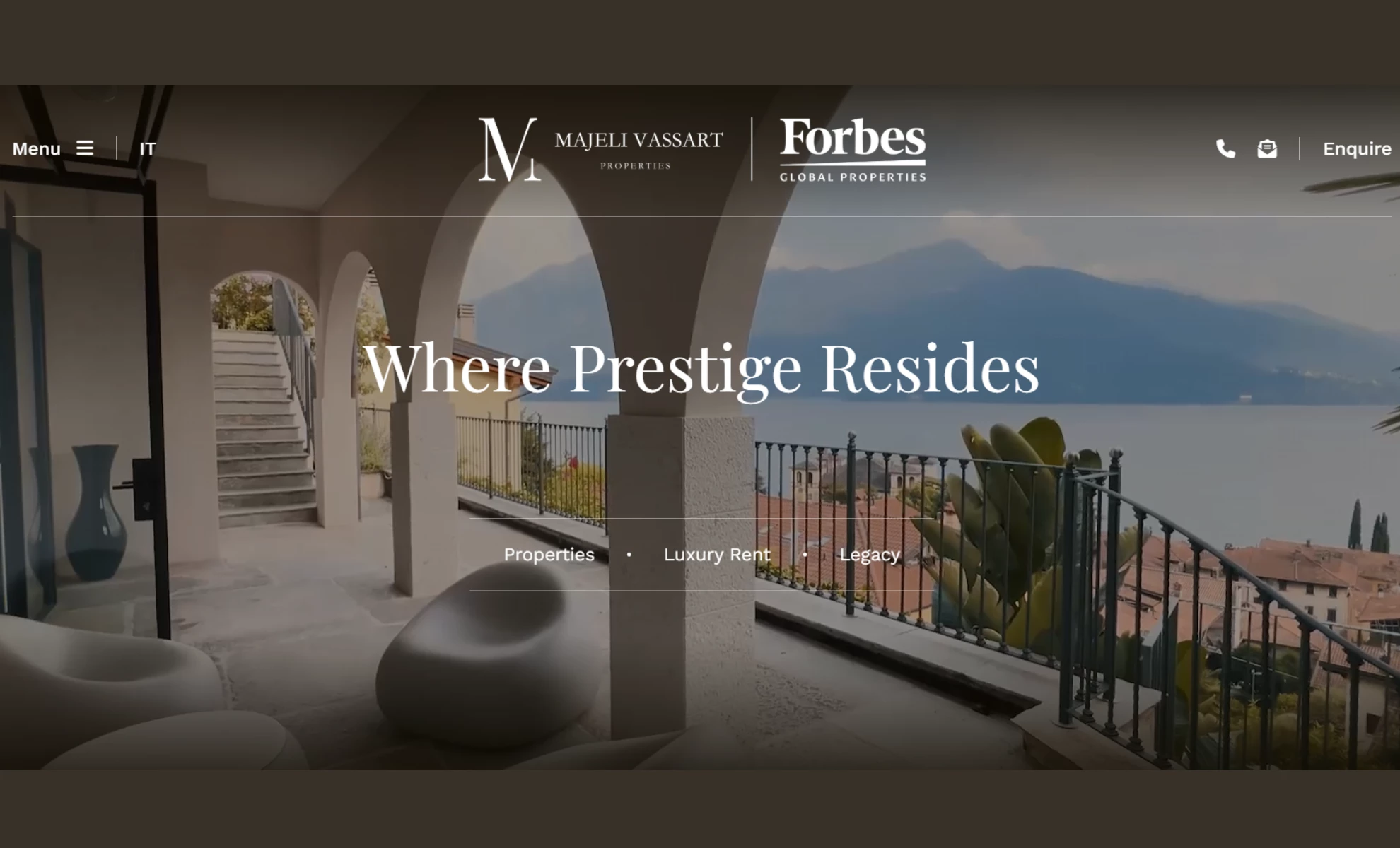 Majeli Vassart Properties Website Design Majeli Vassart Properties luxury real estate website design homepage