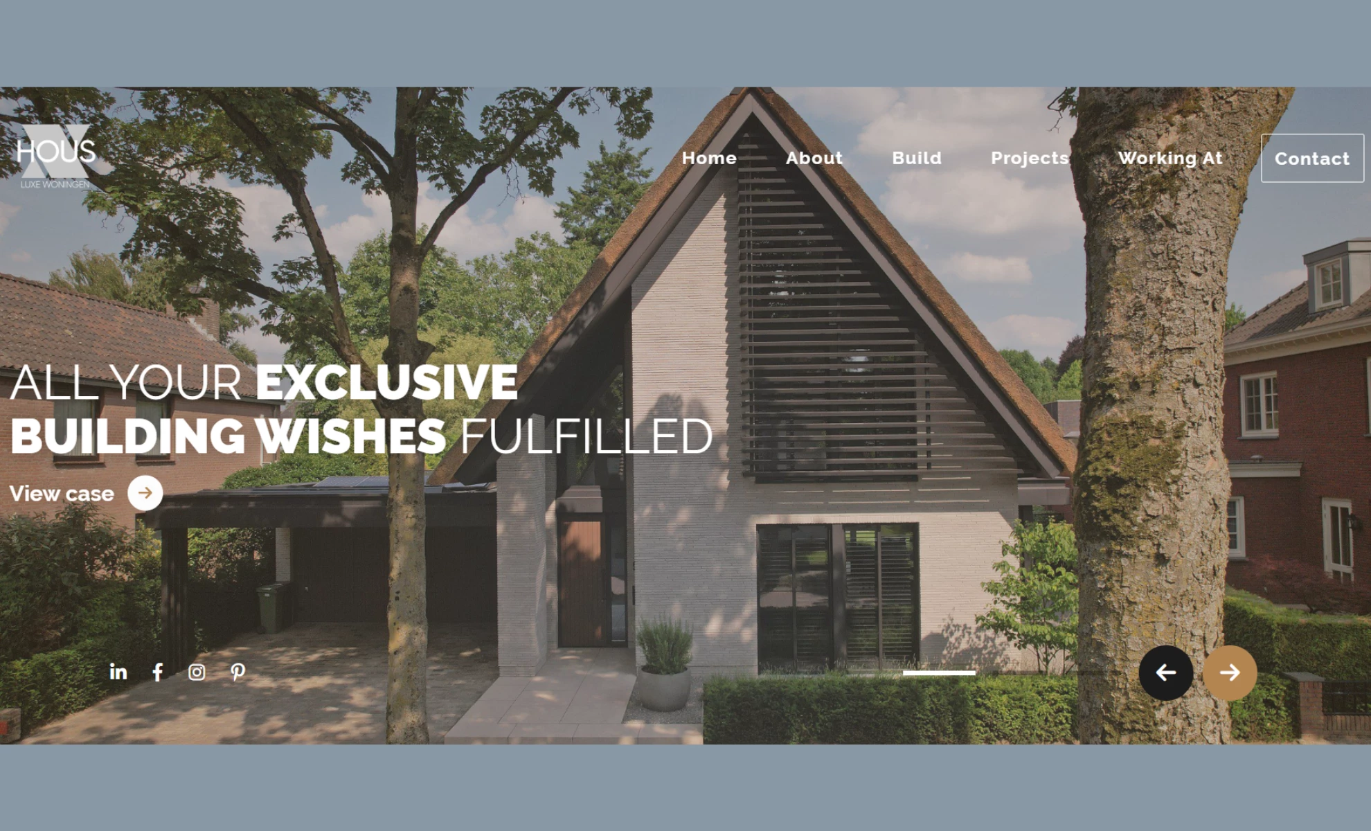 Hous Luxe Woningen Website Design Hous Luxe Woningen high-end real estate website design homepage