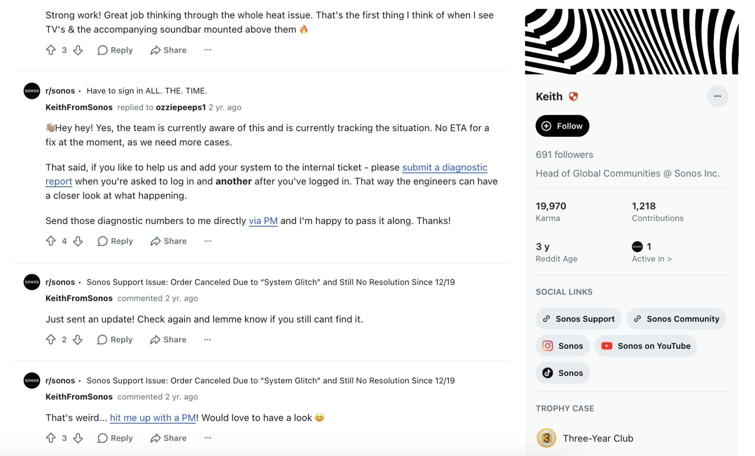 Reddit marketing: KeithFromSonos posts Reddit marketing: KeithFromSonos posts