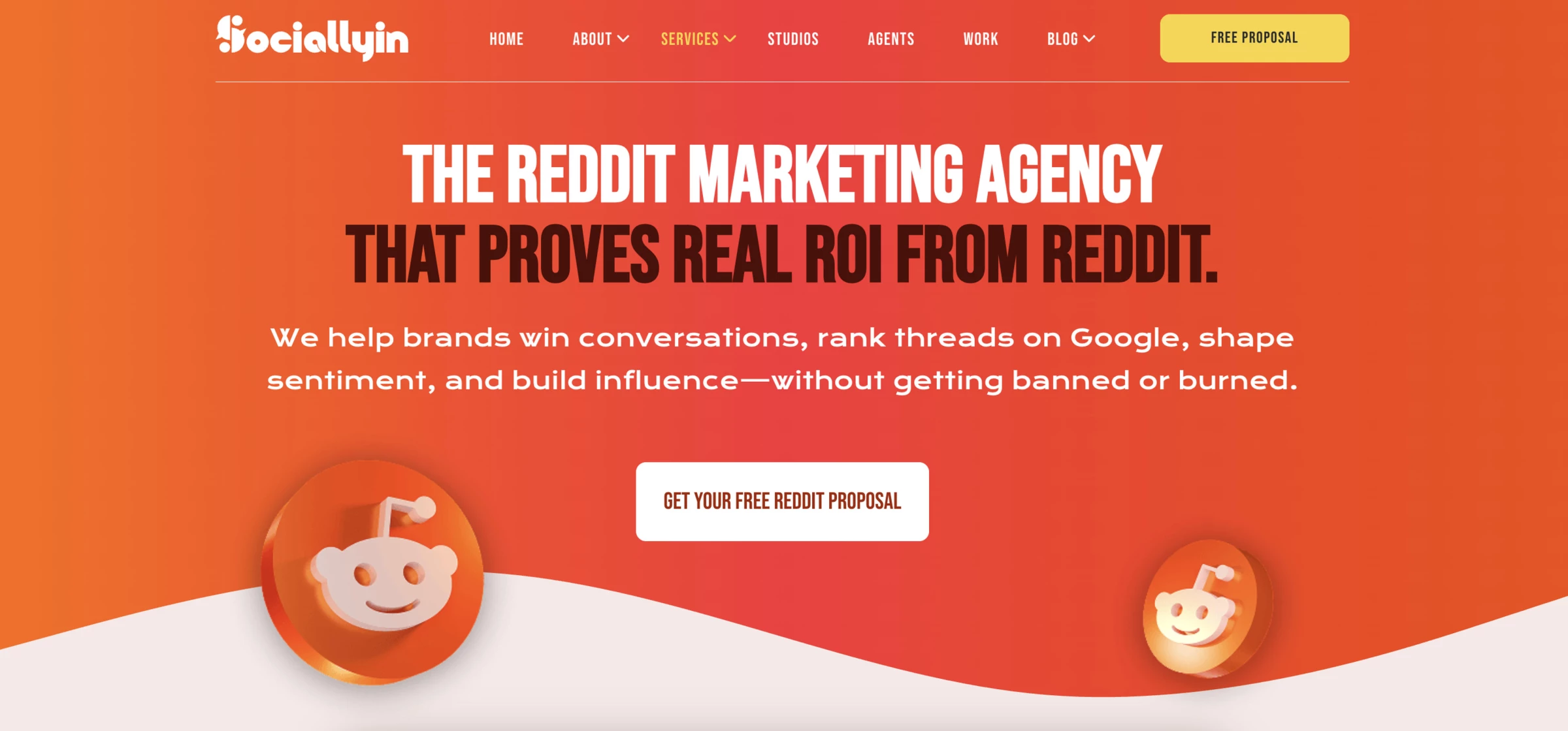 Sociallyin Reddit marketing homepage Sociallyin Reddit marketing homepage