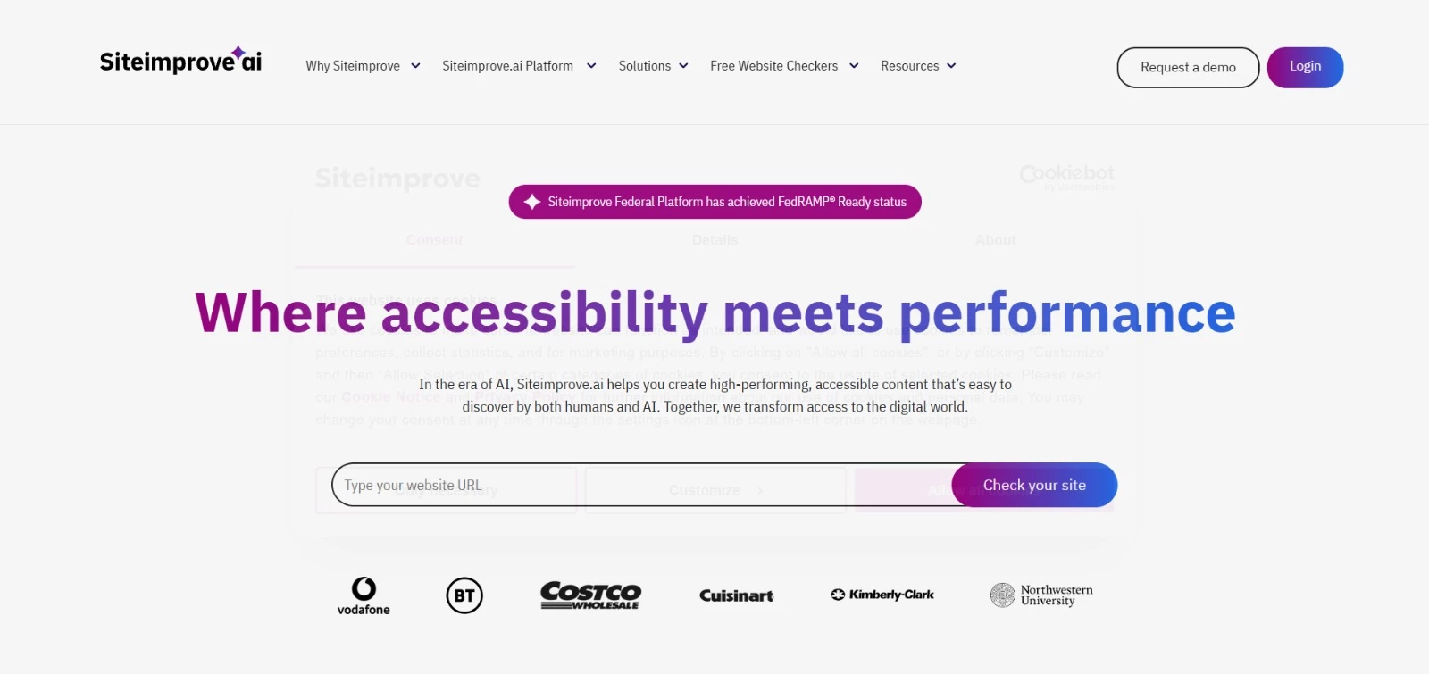 Siteimprove homepage