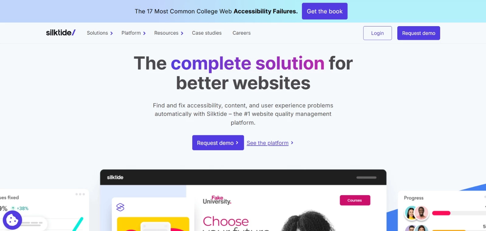 Silktide homepage