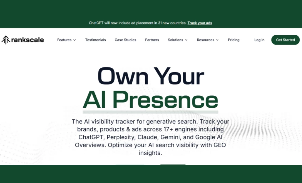 Rankscale webpage