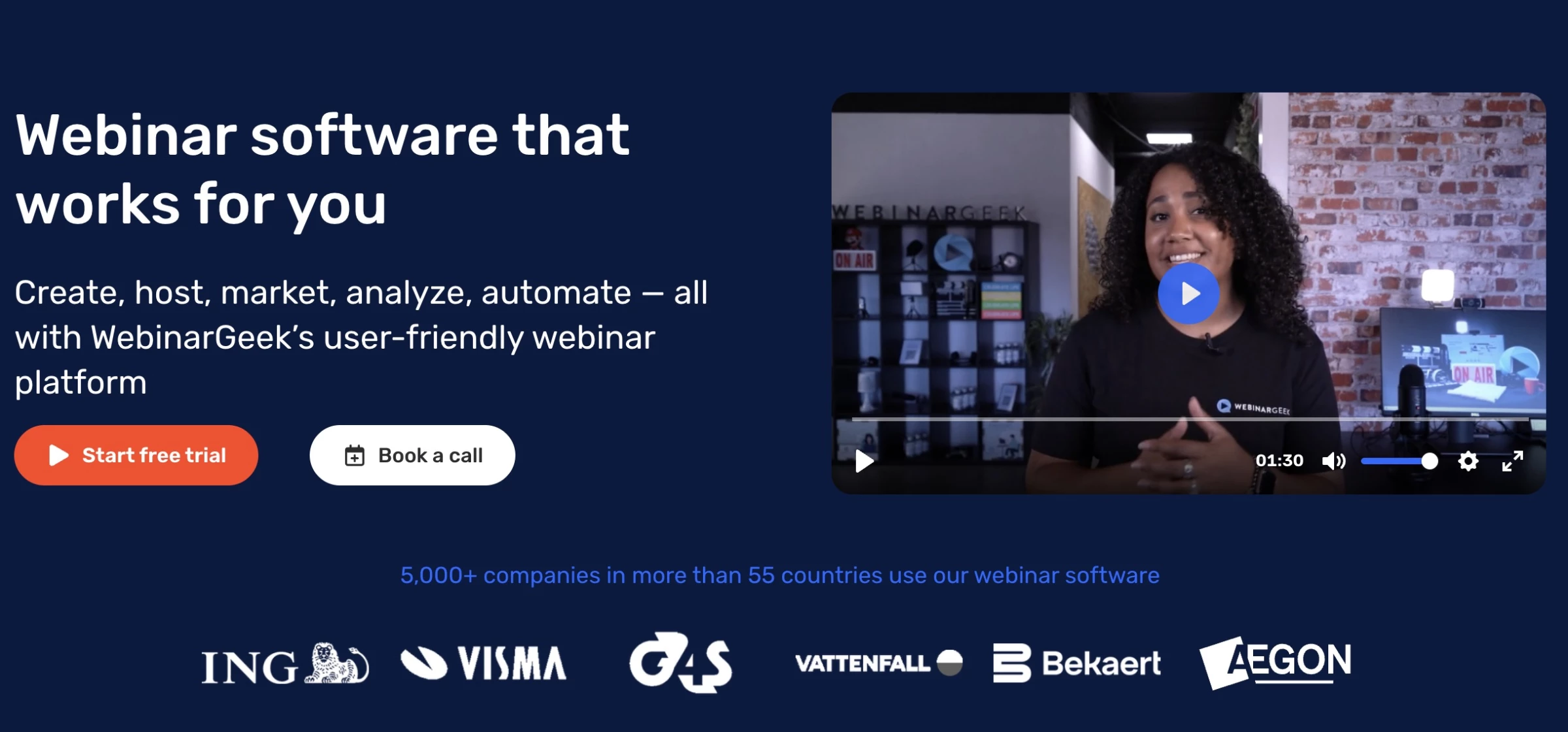 WebinarGeek homepage WebinarGeek homepage