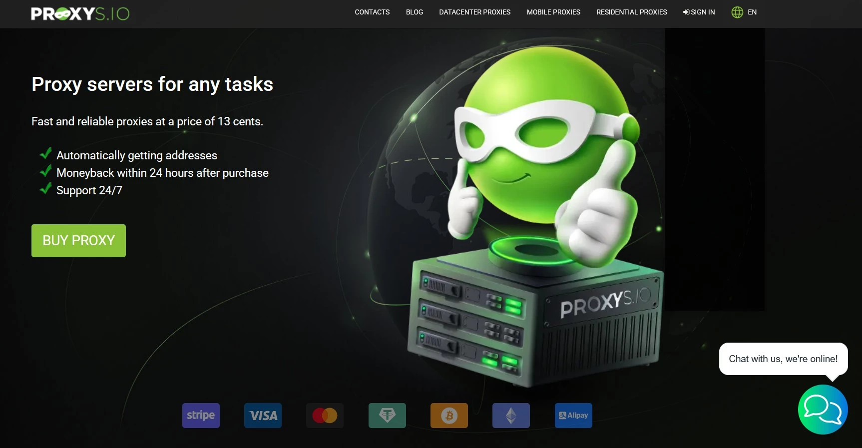 Proxys.IO Proxys.IO residential proxy provider homepage