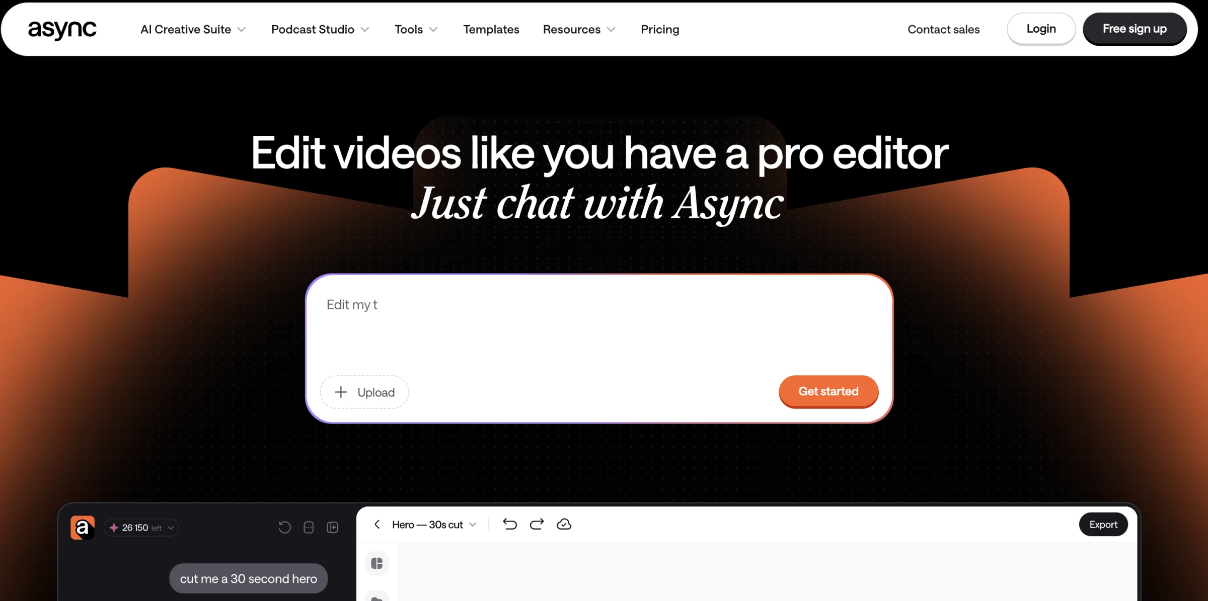 async website hero