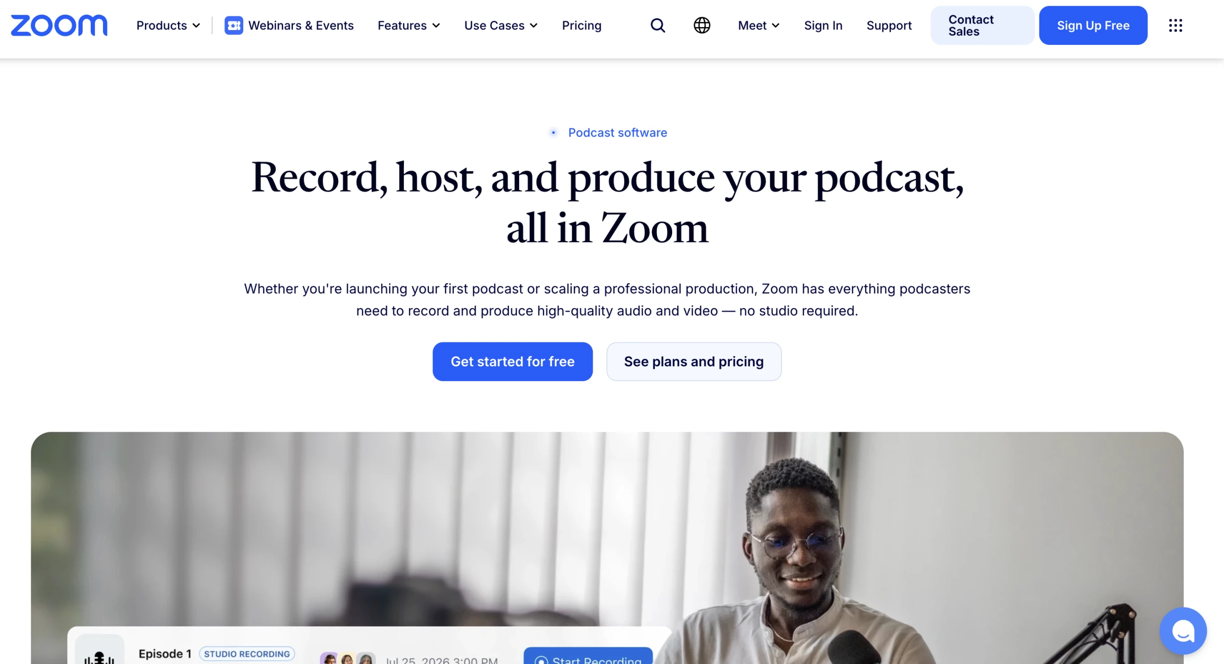 Zoom website hero