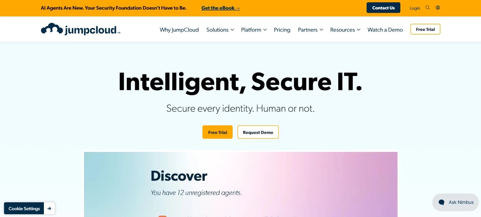 JumpCloud IAM tool homepage JumpCloud IAM tool homepage