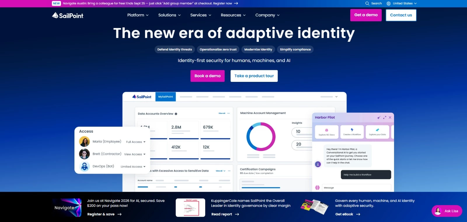 SailPoint AIM tool homepage SailPoint AIM tool homepage
