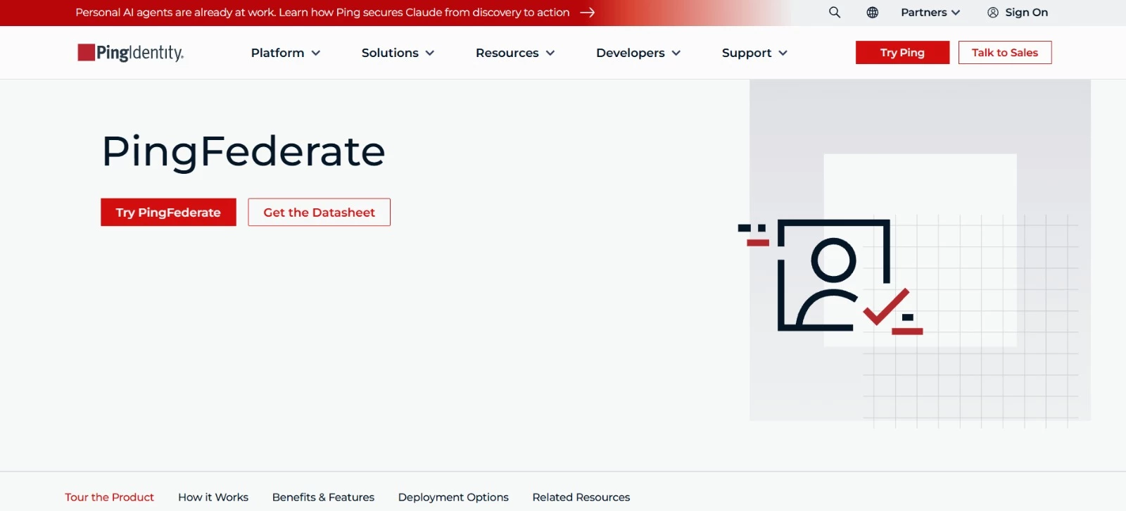 PingFederate AIM tool homepage PingFederate AIM tool homepage