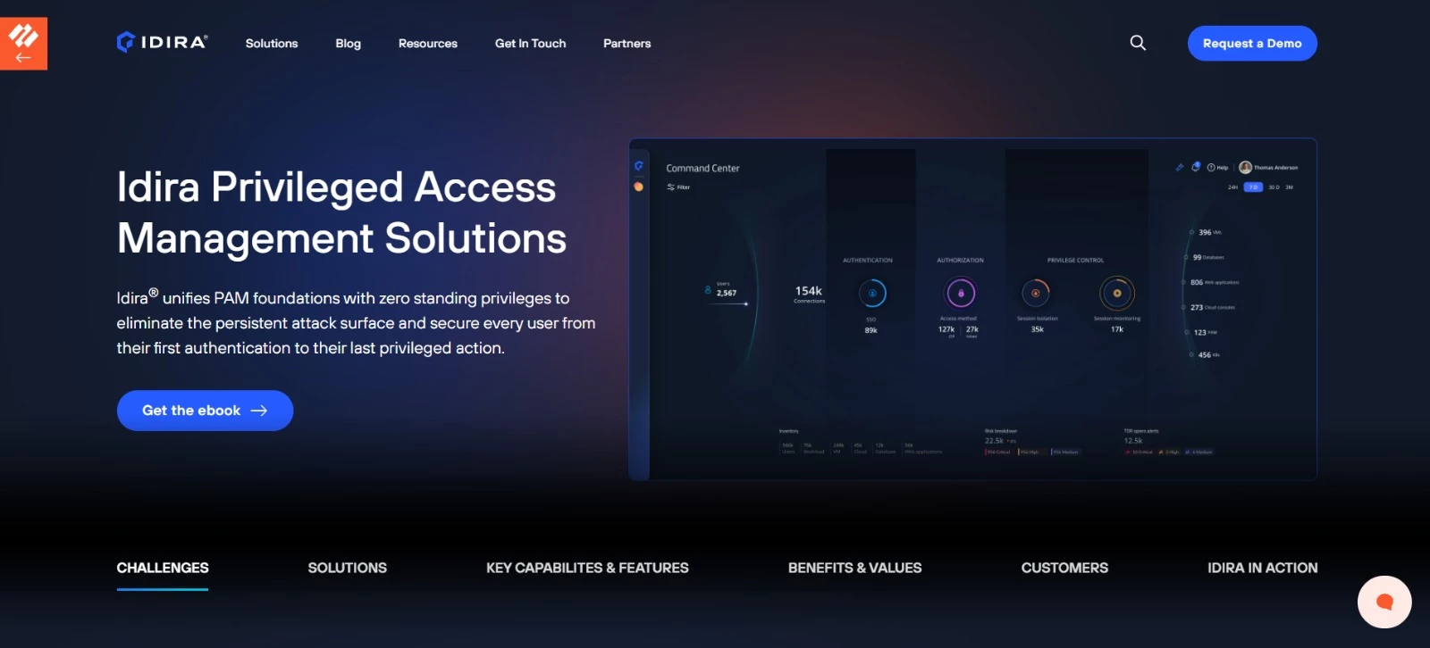 Idira PAM AIM tool homepage Idira PAM AIM tool homepage