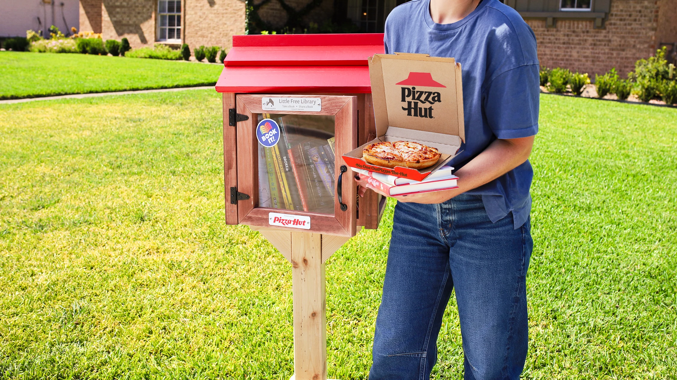 Little Hut Library with Personal Pan Pizza | Source: Pizza Hut Little Hut Library with Personal Pan Pizza | Source: Pizza Hut