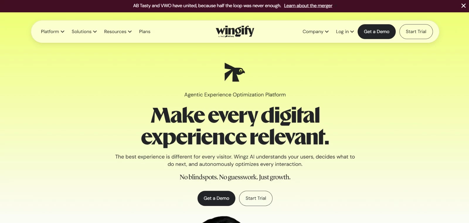Wingify ab testing tool homepage Wingify ab testing tool homepage