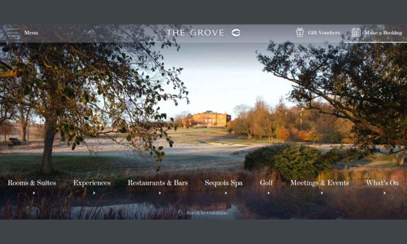 The Grove Homepage The Grove homepage design