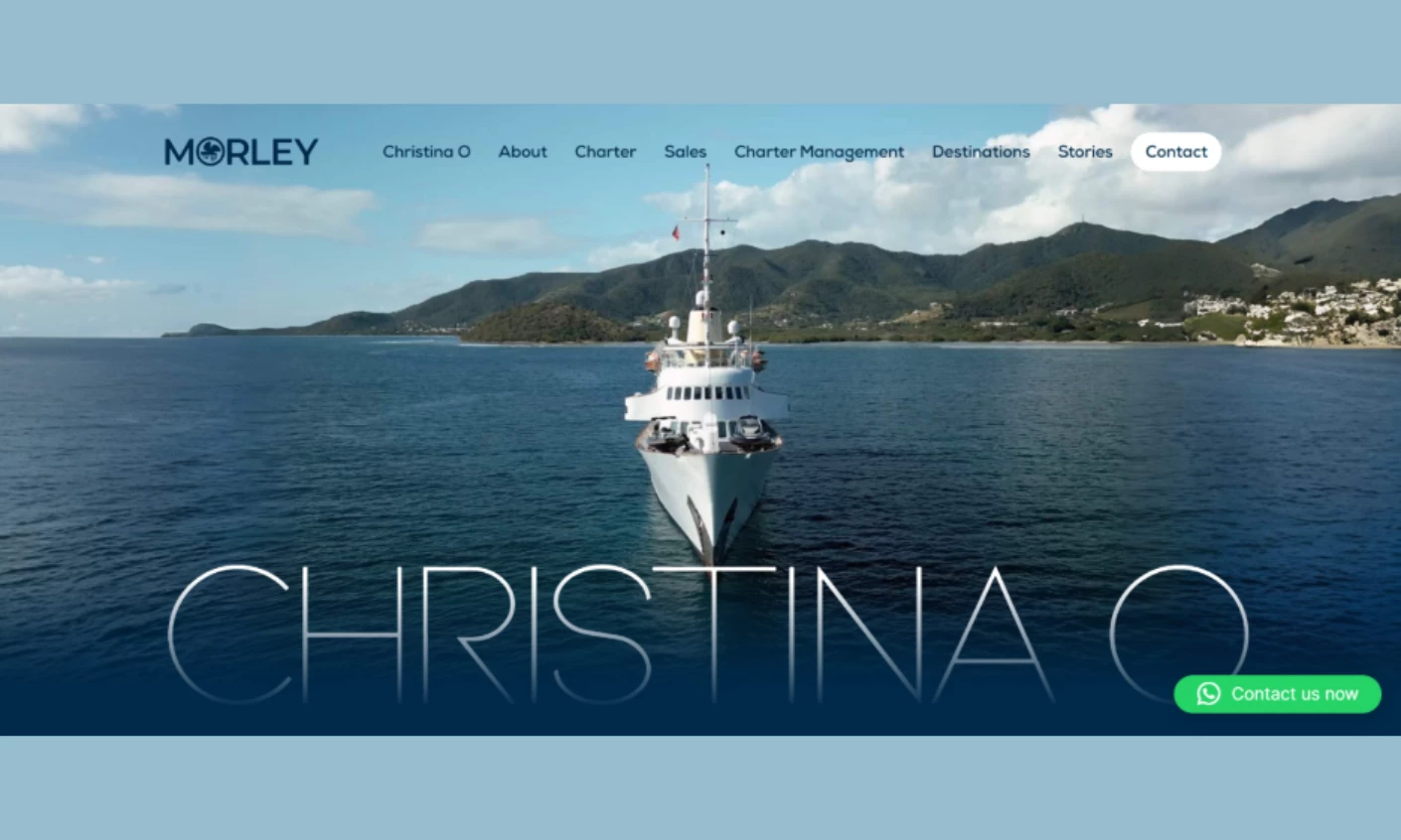 Morley Yachts Homepage Morley Yachts homepage design