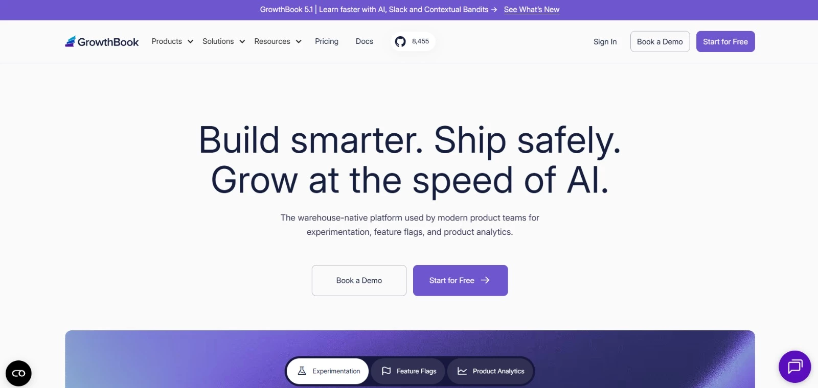 GrowthBook ab testing tool homepage GrowthBook ab testing tool homepage