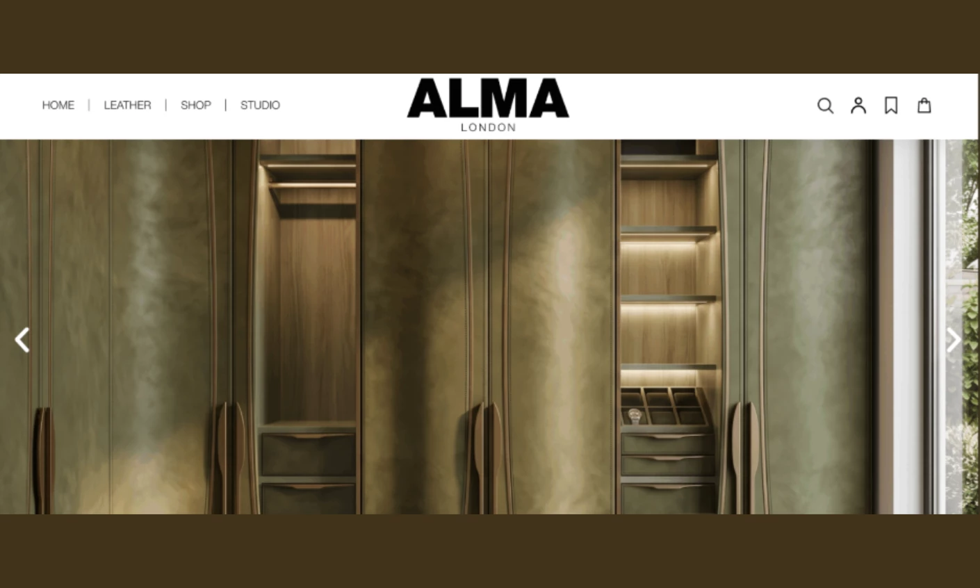 Alma 1938 Homepage Alma 1938 homepage design