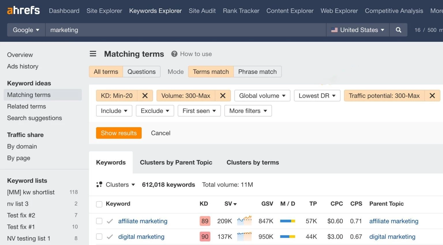 Ahrefs Ahrefs AI SEO tool for keyword research