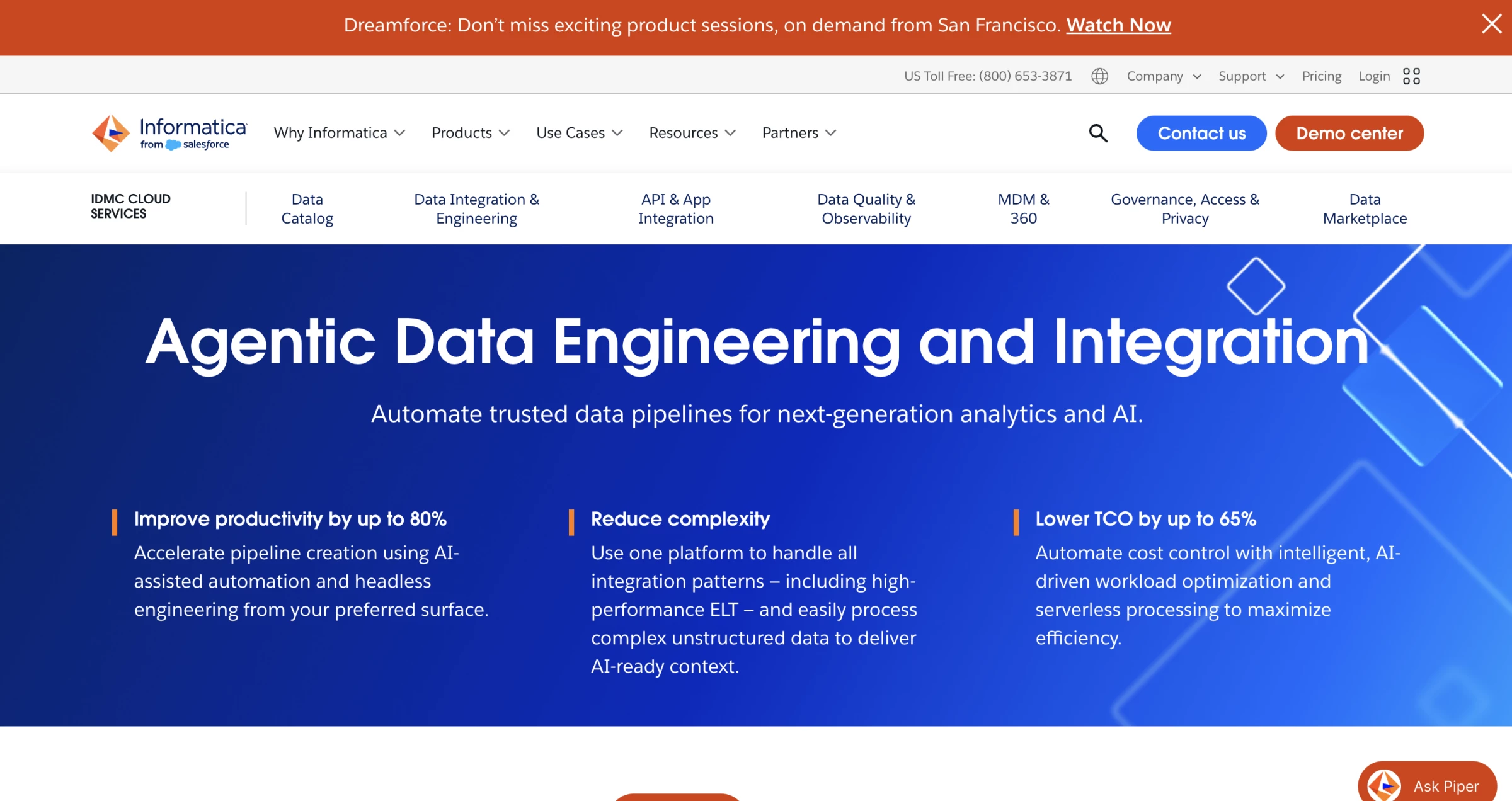 Informatica website hero Informatica website hero