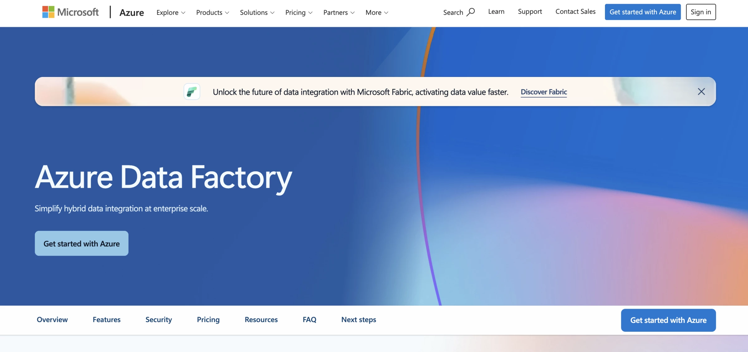 Azure Data Factory website hero Azure Data Factory website hero