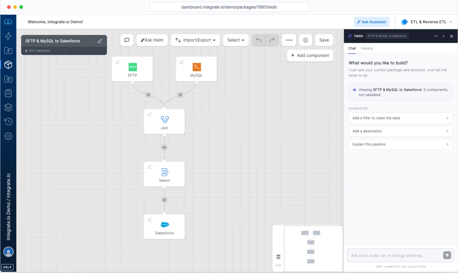 Integrate.io pipeline Integrate.io pipeline