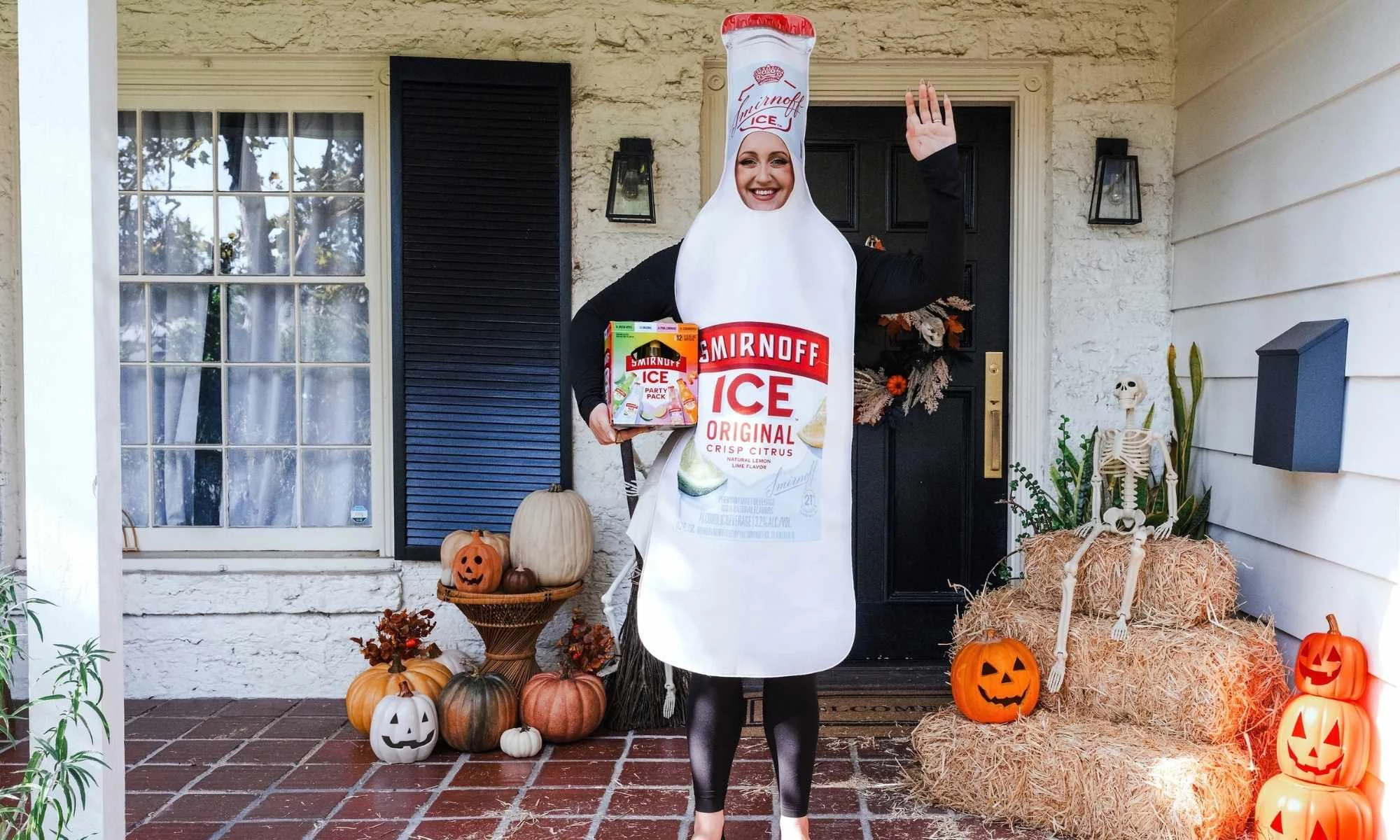 Brittany Broski in the Smirnoff Ice Bottle costume.