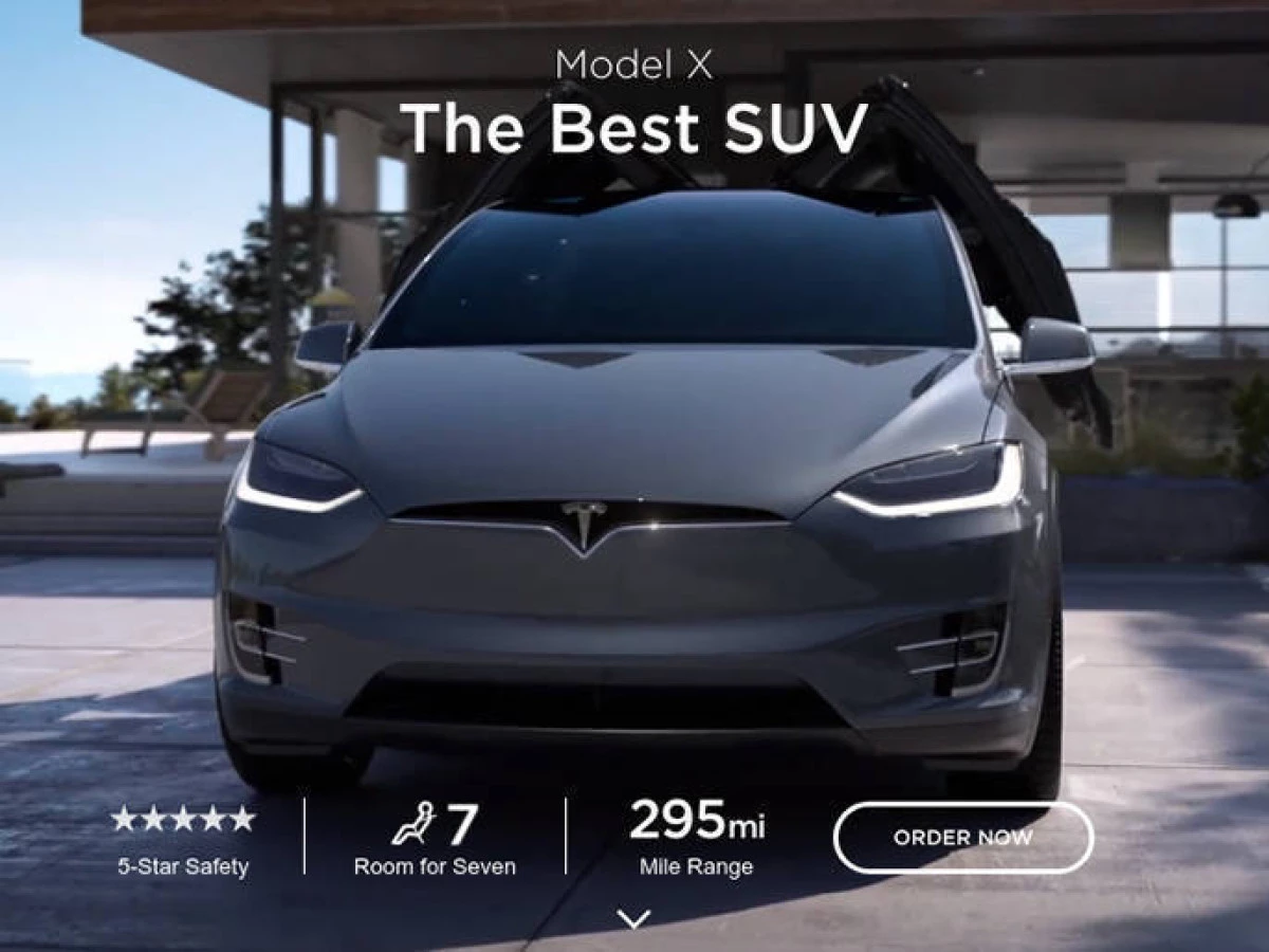 Tesla’s online configurator places the selected vehicle at the center while displaying customization options and updated pricing