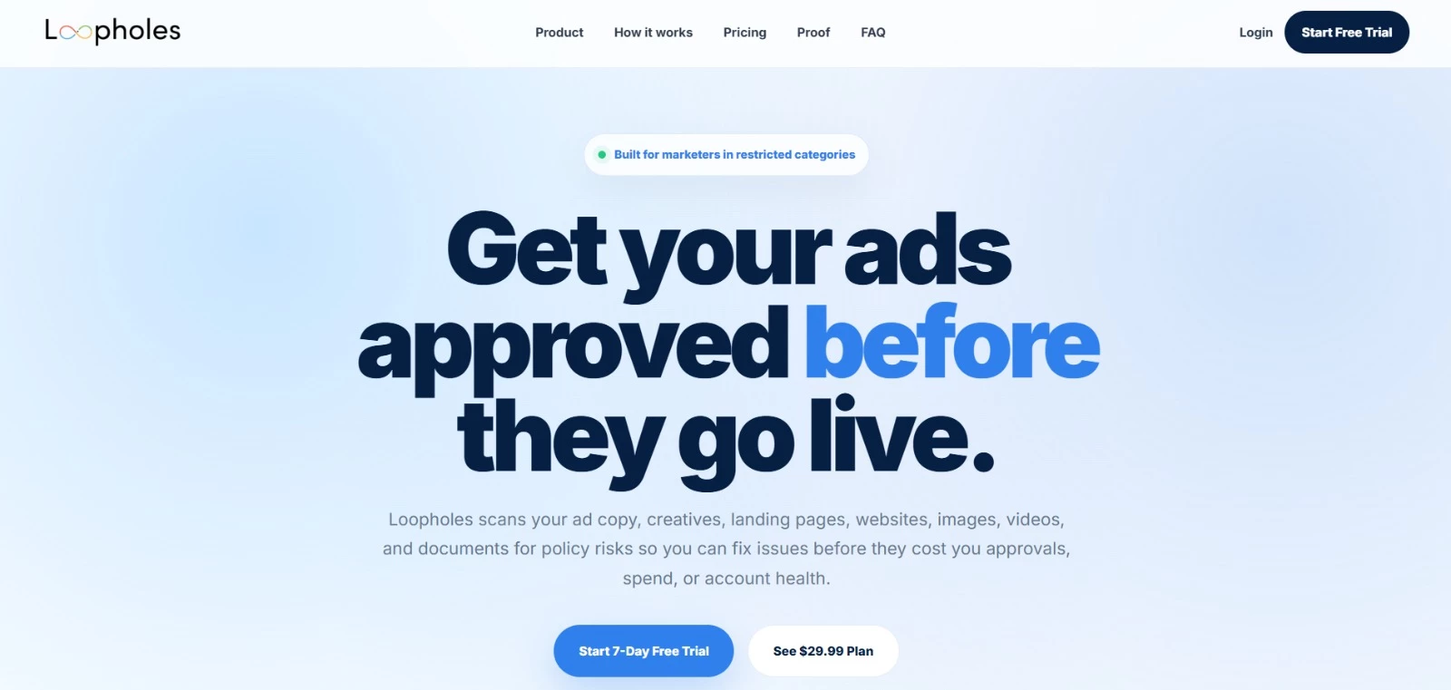 Loopholes AI productivity tools homepage Loopholes AI productivity tools homepage