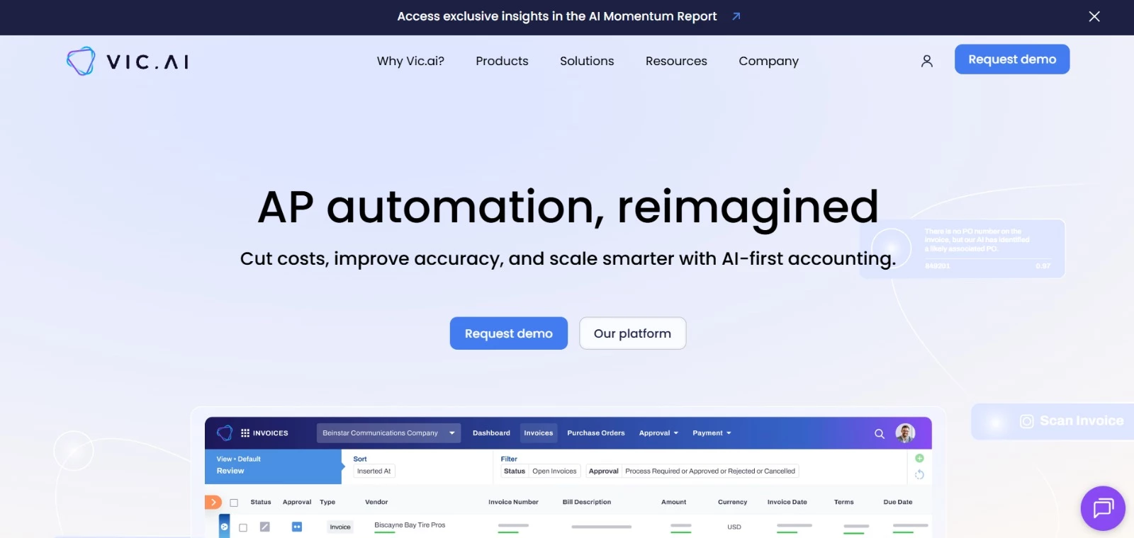 Vic.ai AI productivity tools homepage Vic.ai AI productivity tools homepage