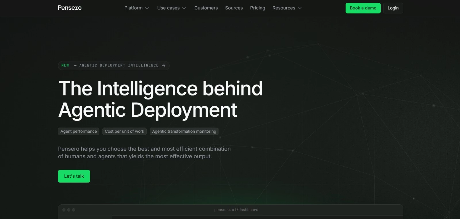 Pensero AI productivity tools homepage Pensero AI productivity tools homepage