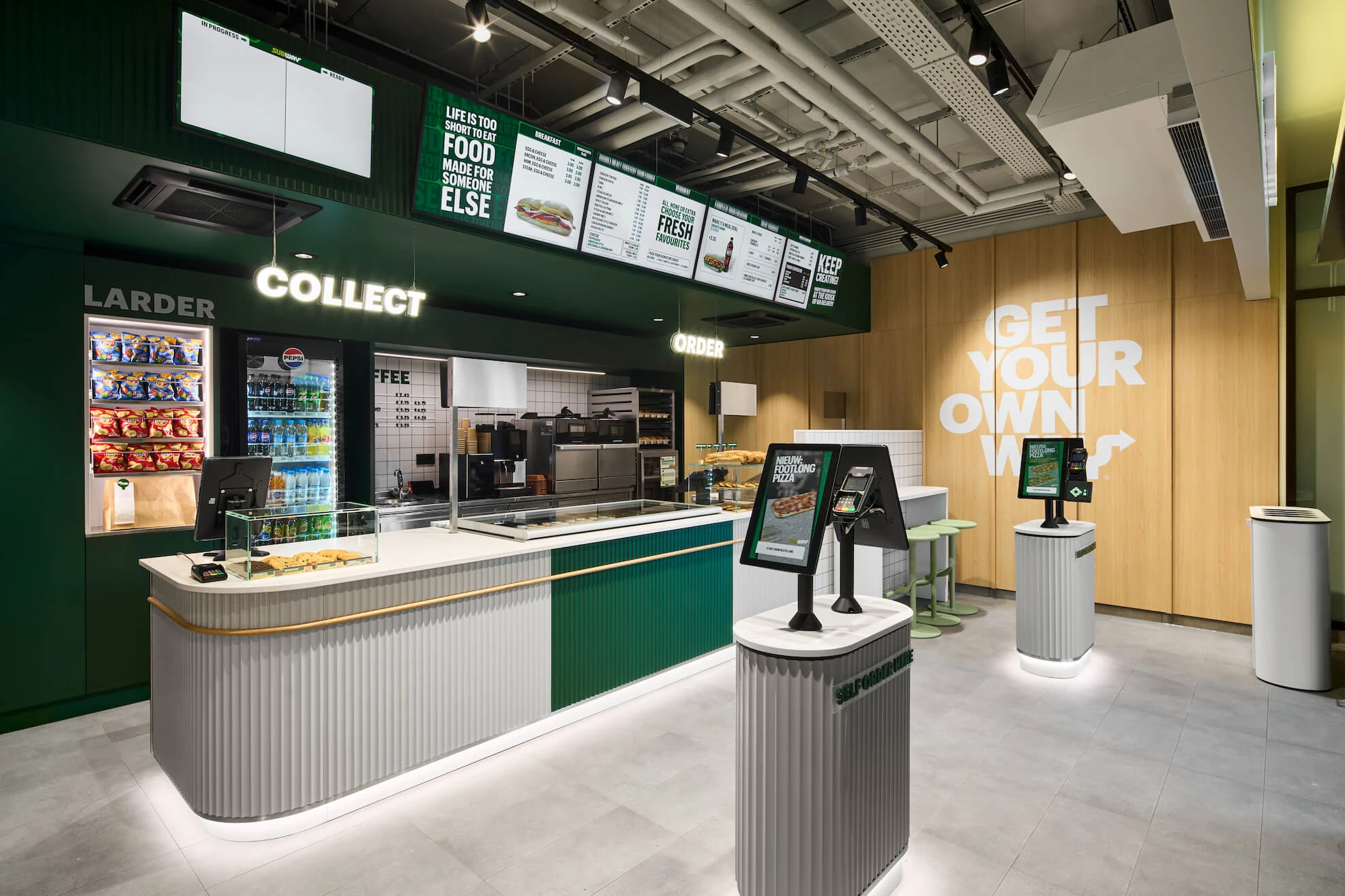Inside Subway’s new Blueprint restaurant at Amstel Station, Amsterdam. | Source: Subway Inside Subway’s new Blueprint restaurant at Amstel Station, Amsterdam. | Source: Subway
