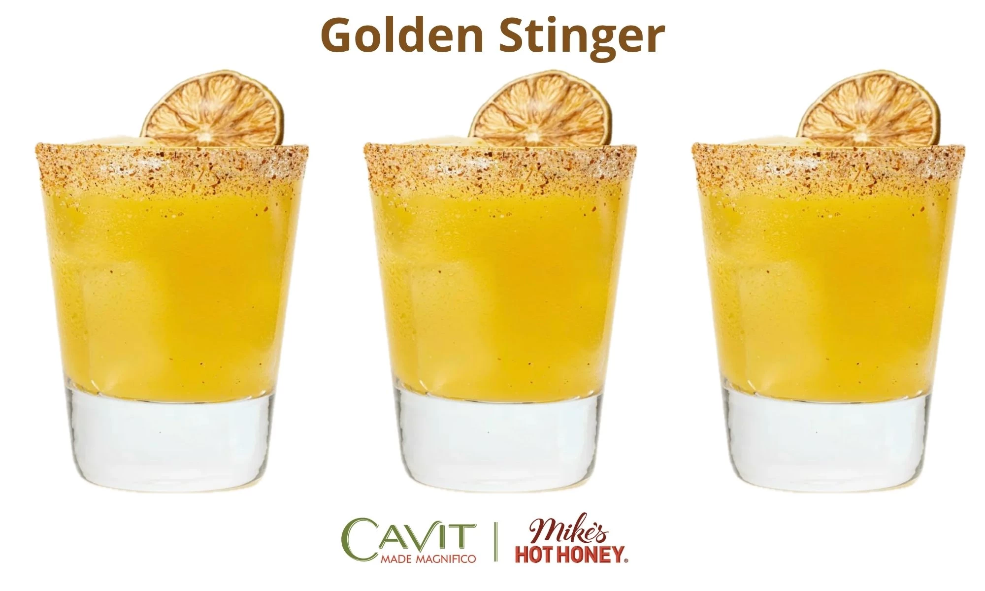 Cavit and Mike's Hot Honey Golden Stinger cocktail.