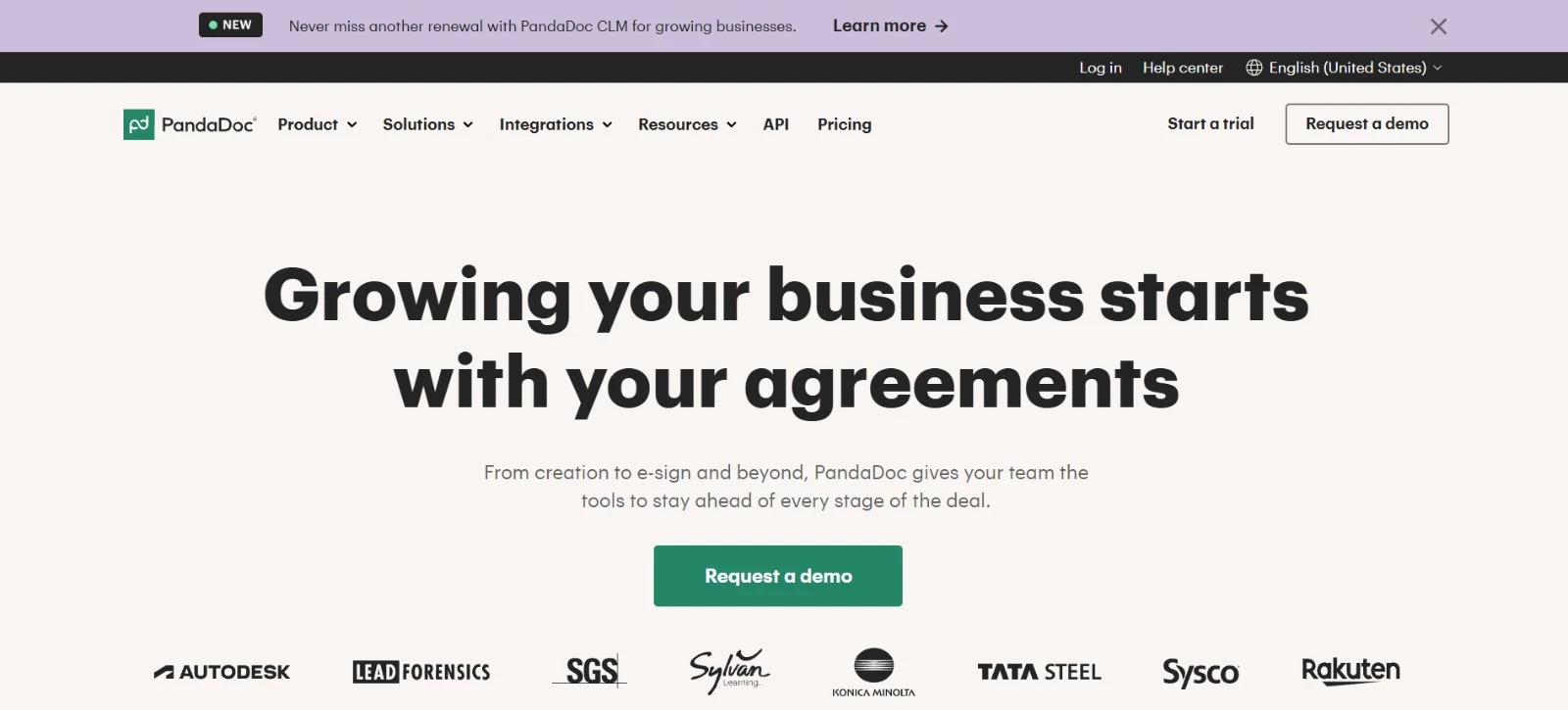 PandaDoc proposal software tool homepage