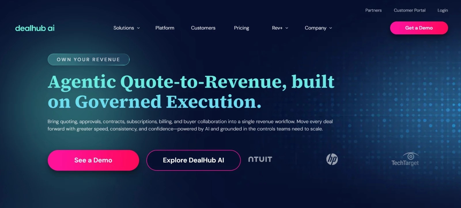 DealHub proposal software tool homepage