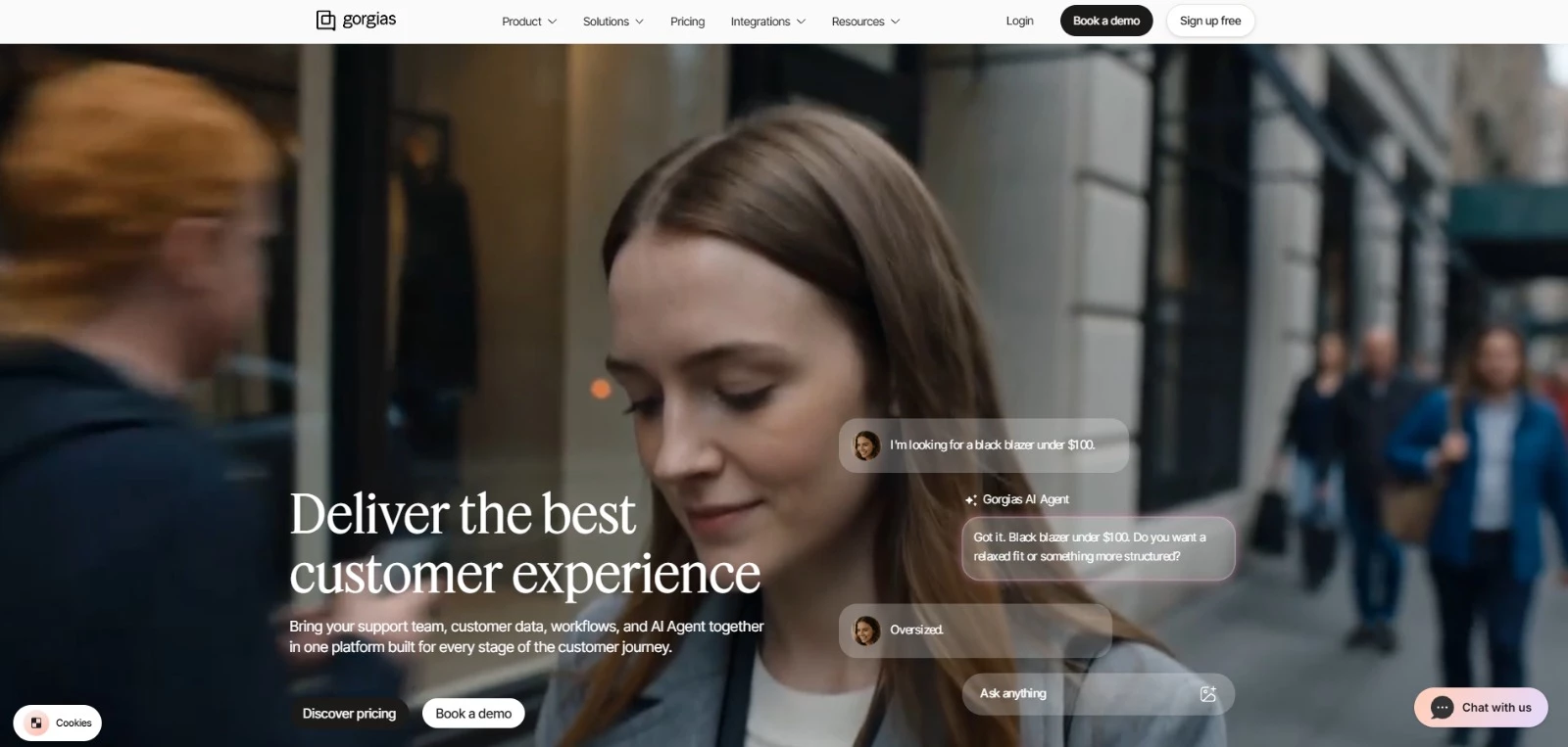 Gorgias eCommerce AI tool homepage