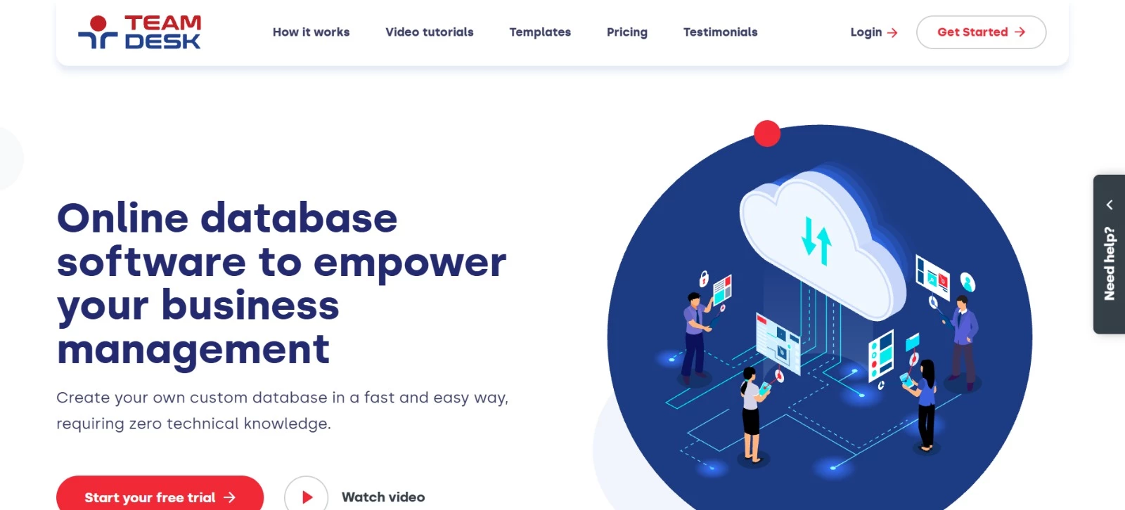 TeamDesk best database software homepage TeamDesk best database software homepage