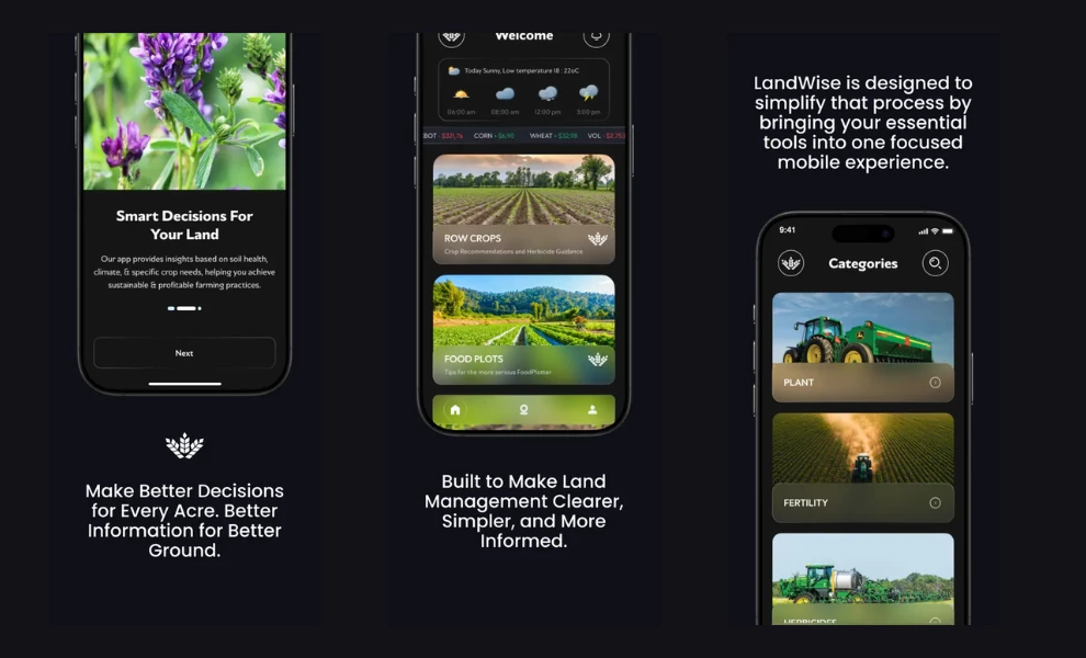 LandWise by Doodle and Dash app design LandWise by Doodle and Dash app design