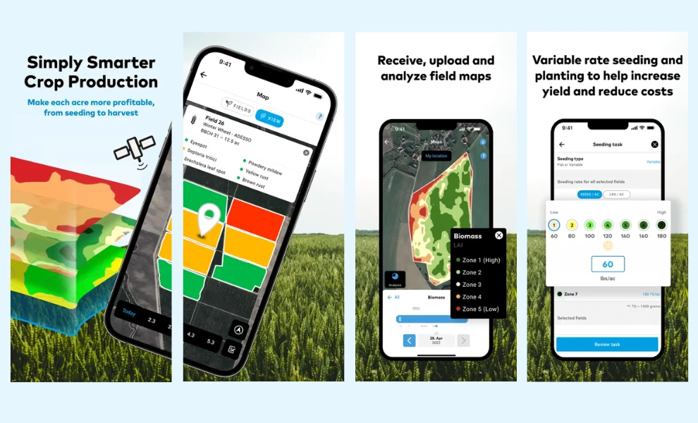 xarvio FIELD MANAGER app design xarvio FIELD MANAGER app design