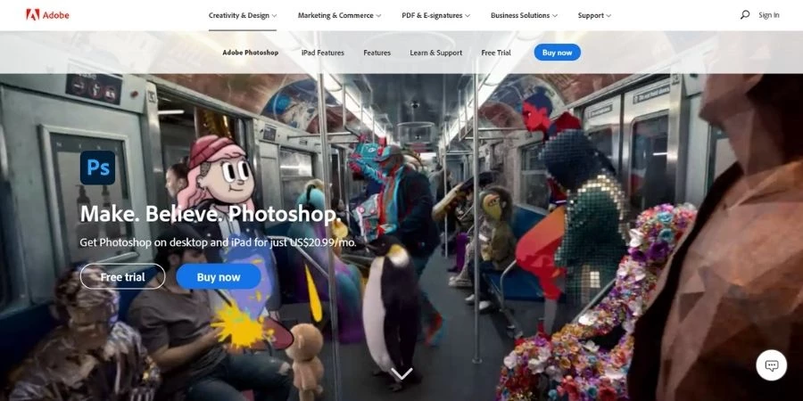 best graphic design software: Adobe Photoshop
