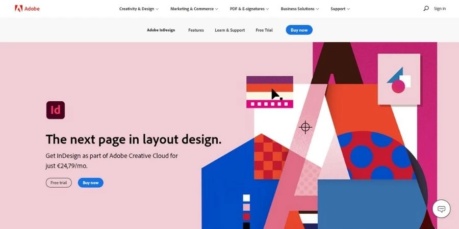 Adobe website