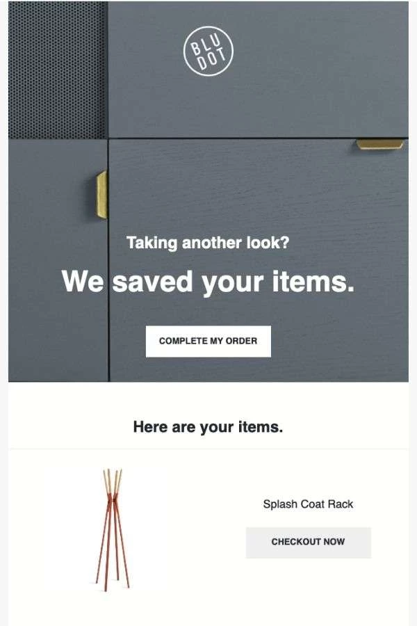 cart-abandonment-recovery-email-design-examples-BluDot cart abandonment recovery email design examples: BluDot