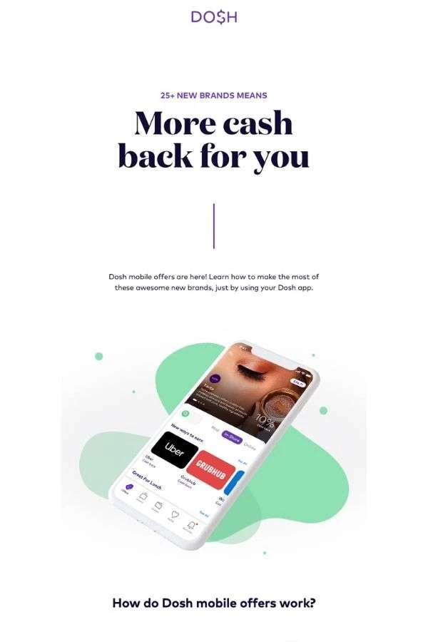 product-update-marketing-campaign-examples-Dosh product update marketing campaign examples: Dosh