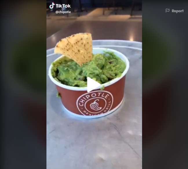 TikTok ad design examples: Chipotle