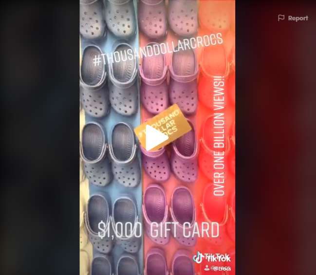 TikTok ad design examples: Crocs