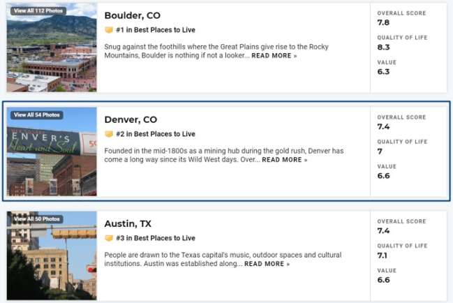 Denver branding agencies: best places to live in the U.S.